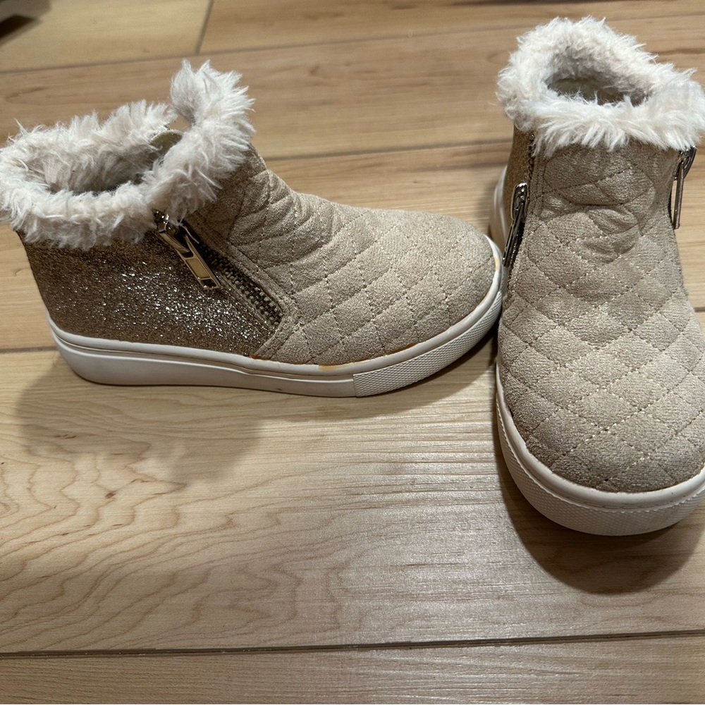 Kelly & Katie Tan Quilted Kids Boots